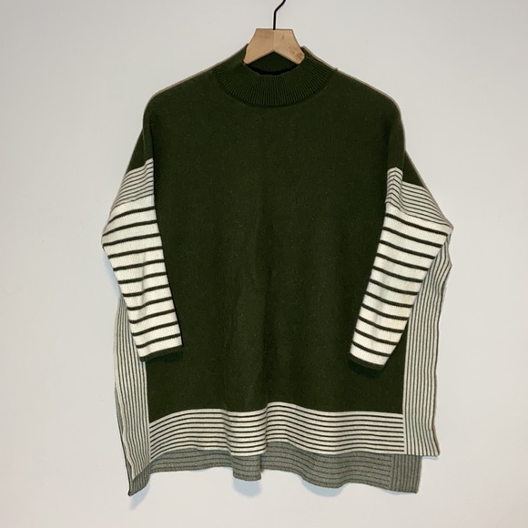 Chicwish Sweaters - Chicwish Olive Poncho Sweater One Size Small Medium Fall Turtleneck